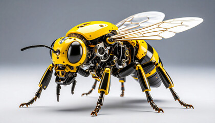 A highly detailed robotic bee.