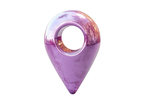 A purple object with a hole in the middle