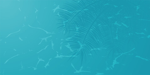 Water in a swimming pool with reflections of palm trees stock vector