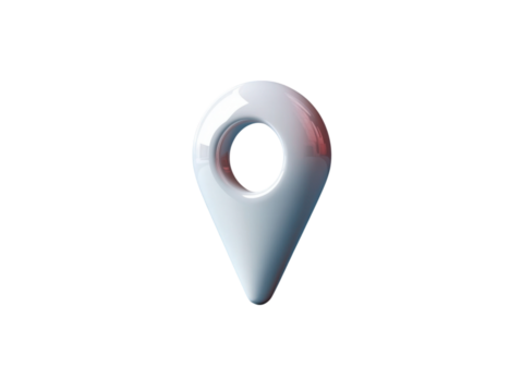 A white object with a red dot in the middle