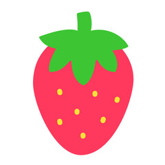 strawberry vector illustration. Strawberry flat icon.