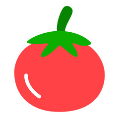 tomato vector illustration. Red tomato flat icon