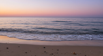 Calm Ocean Scene at Sunrise