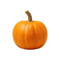 Obraz premium Single orange pumpkin isolated on transparent background