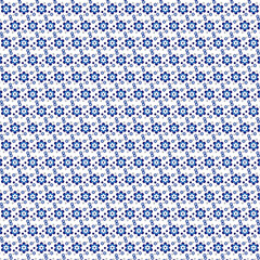 seamless floral pattern with blue meadow flowers