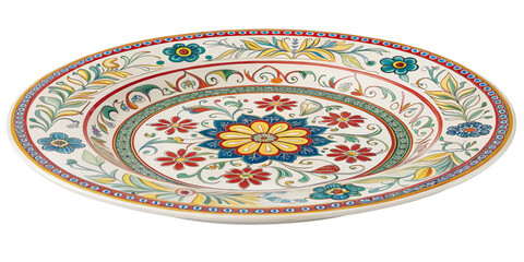 Floral Pasta Bowl, Isolated on Transparent Background, Italian Design, Hand-Painted, Pasta bowl, Serving bowl, Floral pattern