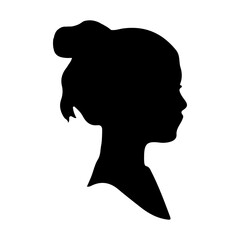 silhouette of a girl face