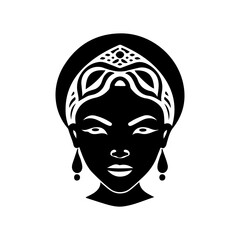 black and white portrait of a woman