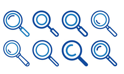 Magnifying Glass Icon, Search Symbol, Loupe Vector Illustration.
