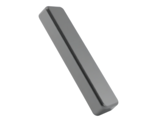 3D rendered metallic letter I isolated on transparent background.