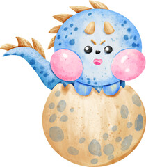 watercolor cute dragon