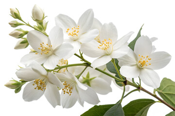 Obraz premium Flowers of jasmine isolated on transparent background