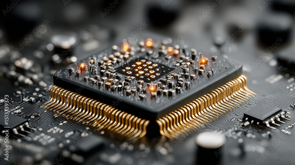 Poster quantum computer technology. illuminating the path to quantum innovations, artificial intelligence, 