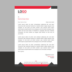 Professional and modern corporate letterhead template with a clean layout and sharp lines, ideal for business communication, branding documents, and professional office use