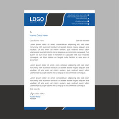 Professional and modern corporate letterhead template with a clean layout and sharp lines, ideal for business communication, branding documents, and professional office use