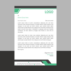 Professional and modern corporate letterhead template with a clean layout and sharp lines, ideal for business communication, branding documents, and professional office use