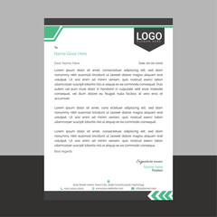 Professional and modern corporate letterhead template with a clean layout and sharp lines, ideal for business communication, branding documents, and professional office use