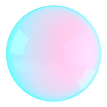 A Glossy Iridescent Soap Bubble