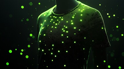 Luminous Apparel: An Abstract Depiction of Illuminated Fashion with futuristic design