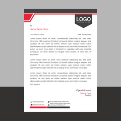 Professional and modern corporate letterhead template with a clean layout and sharp lines, ideal for business communication, branding documents, and professional office use