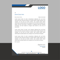 Professional and modern corporate letterhead template with a clean layout and sharp lines, ideal for business communication, branding documents, and professional office use