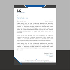 Professional and modern corporate letterhead template with a clean layout and sharp lines, ideal for business communication, branding documents, and professional office use