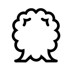 Silhouette puffy outlined explosion frame icon on transparent background for web and graphic design