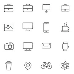 Collection of Doodle Style Icons Representing Various Everyday Objects and Activities