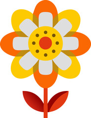 alpine forget me not flower vector outline icon on white or transparent background	