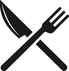 Knife and cutlery icon vector illustration on transparent background.