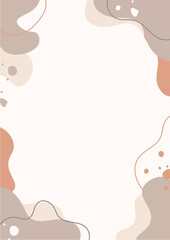 Neutral Toned Organic Shapes: This minimalist design features an artistic arrangement of soft, neutral-toned organic shapes.