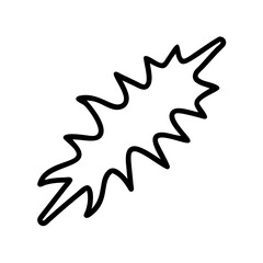Smooth wavy explosion shape icon on transparent background for web and graphic design
