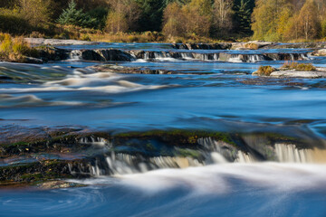 Otter Pools in autumn, River Dee, Galloway Forest, Dumfries & Galloway, Scotland