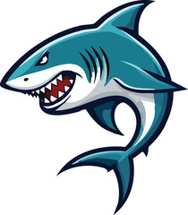 Obraz premium Aggressive Shark Mascot Design