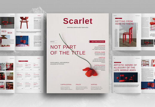 Red Scarlet Magazine Layout