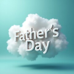 Fototapeta premium white cotton clouds, 3d text 
