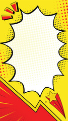 Yellow and Red Pop Art Background 