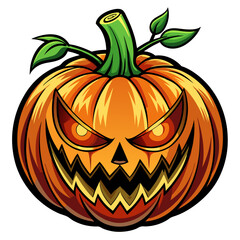 halloween pumpkin on white background