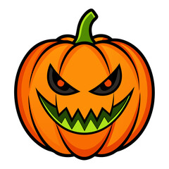 halloween pumpkin isolated on white background