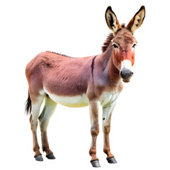 Fototapeta premium Donkey isolated on a transparent background
