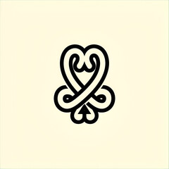 Fototapeta premium stamp featuring both binary and calligraphic scripts - isolated on cream background