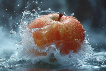 Fototapeta premium Juicy Transformation: Whole Fruit Becoming Fresh Juice