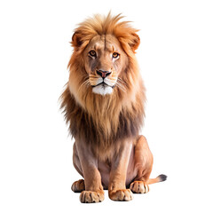 Fototapeta premium Lion isolated on a transparent background