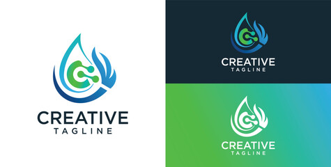 cleaning technology security services logo template