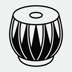 line art of a musical instrument on the white background