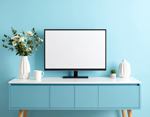 modern living room with tv