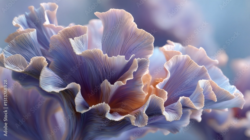 Aufkleber a detailed close-up reveals the stunning textures of synthetic materials that mimic delicate petals.