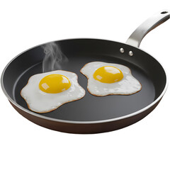 Perfectly Fried Eggs A Culinary Delight isolated on transparent background