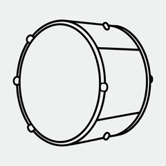 line art of a musical instrument on the white background