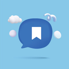 Social media creative concept idea isolated on pastel 3d mesh and gradient vector illustration background